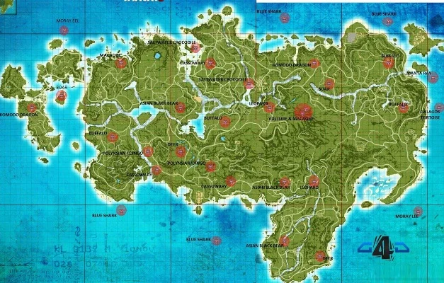 孤岛惊魂5地图-孤岛惊魂5生存探索指南