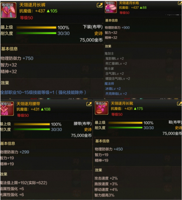 DNF手游韩服毕业装备全解析