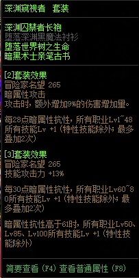dnf大幽魂套装备组成详解