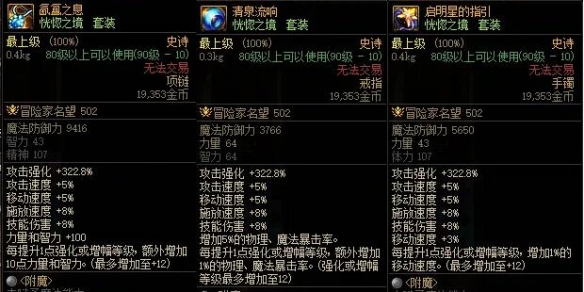 DNF全代恍惚套装属性大起底：三代套装特点与选择指南