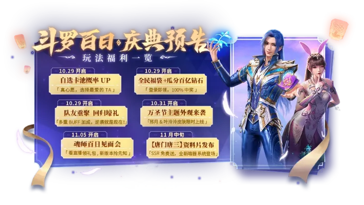 斗罗大陆手游游戏活动-斗罗活动福利多