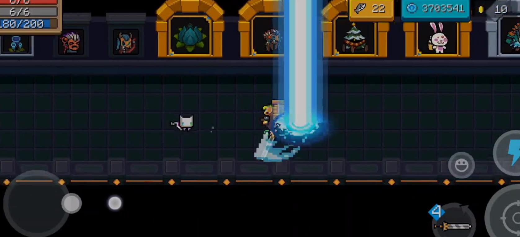 元气骑士英雄王剑玩法心得：蓄力激光与追击技巧