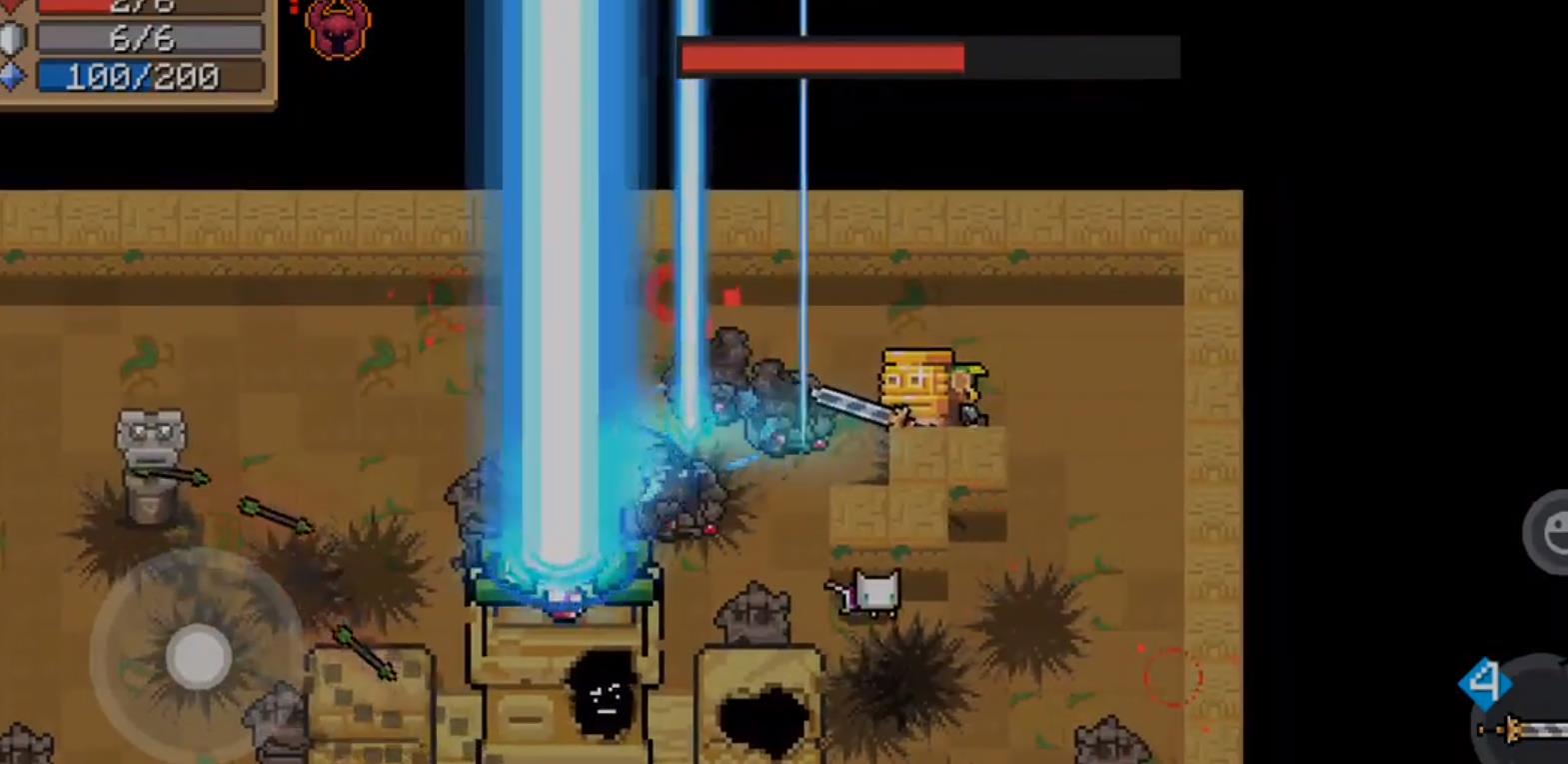 元气骑士英雄王剑玩法心得：蓄力激光与追击技巧