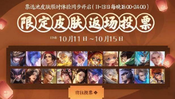 王者荣耀五周年限定皮肤返场投票名单全记录