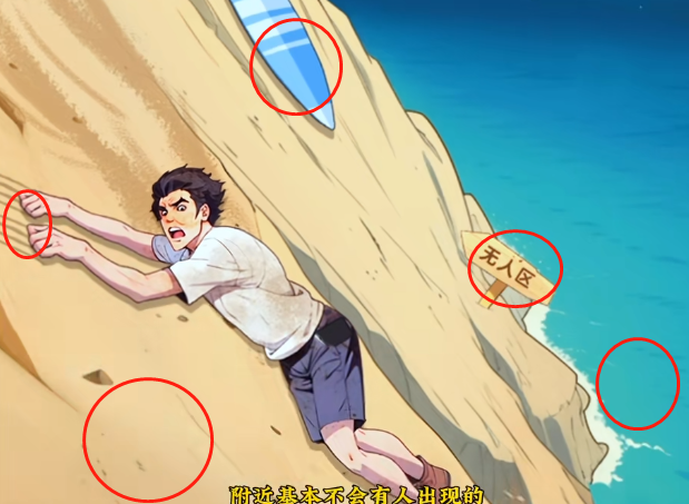 爆梗找茬王海滩求生通关秘籍