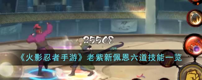 火影忍者手游老紫新佩恩六道技能详解：形态转换与连招技巧