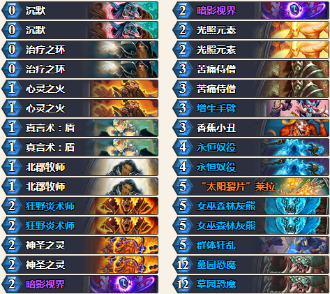 炉石传说拉斯塔哈大乱斗复活心火牧卡组深度解析