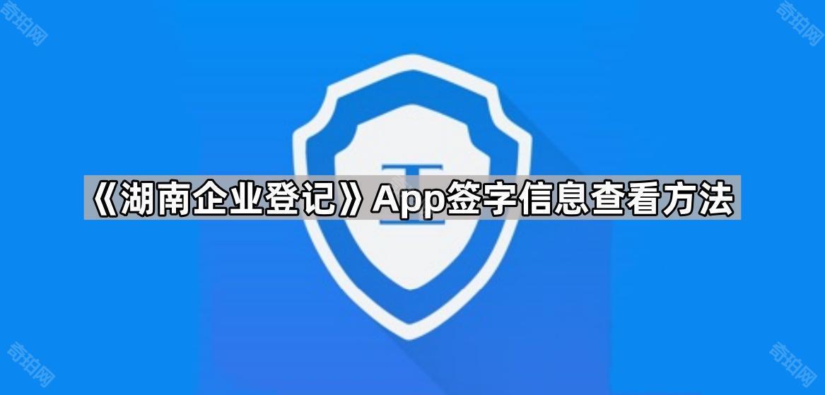 湖南企业登记App签字记录查看指南