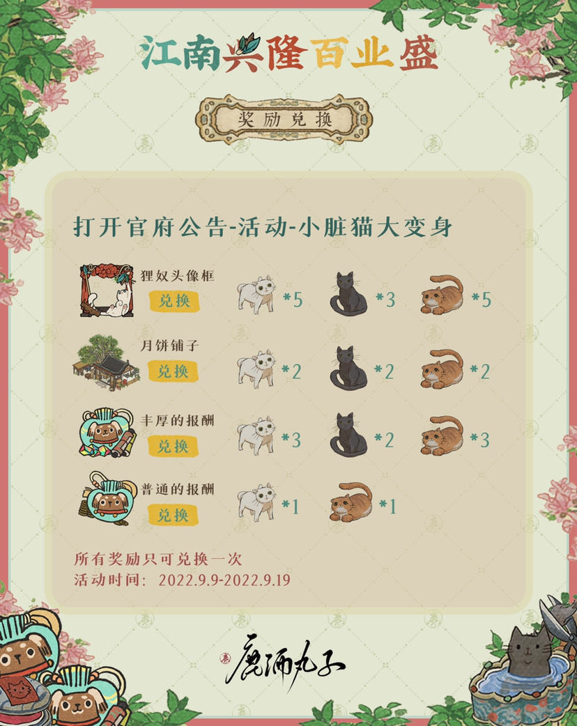 江南百景图小脏猫大变身活动全攻略：从泥巴猫到萌宠，奖励兑换指南