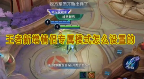 王者新增情侣模式玩法详解：如何设置与享受双人同舞乐趣