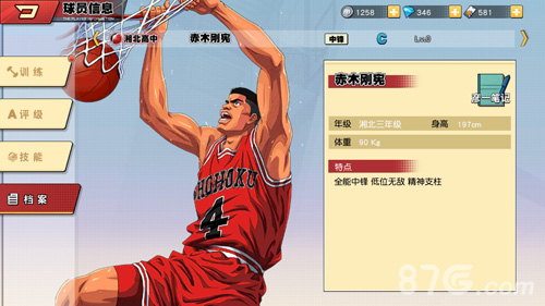 灌篮高手手游赤木刚宪图鉴详解：全能中锋技能与属性全面解析