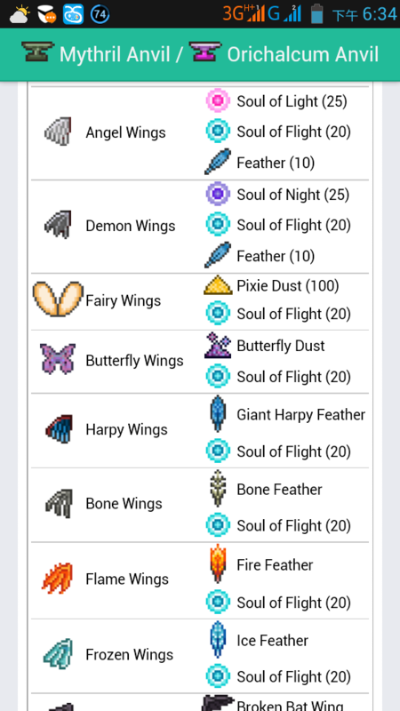 泰拉瑞亚翅膀如何获取？全阶段翅膀收集方法与合成指南